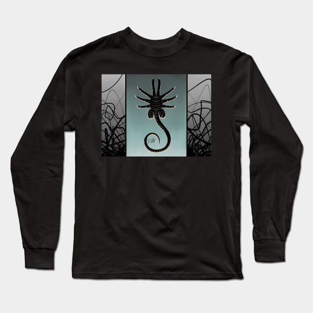 Facehugger Suspended in Fluid Long Sleeve T-Shirt by DahlisCrafter